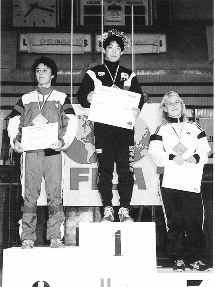 1992年第4回世界女子レスリング選手権で優勝した時。