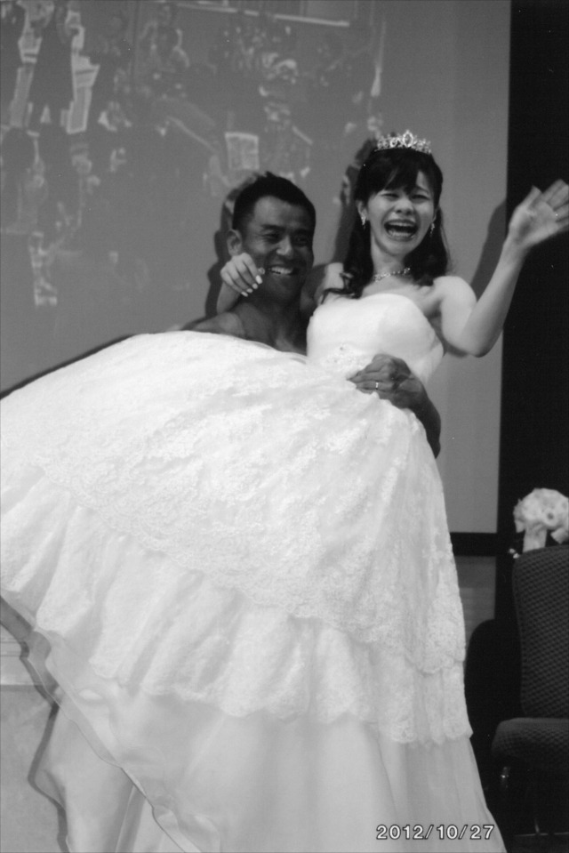 昨年の結婚式にて
