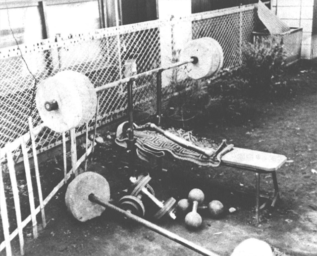 三年間露天でトレーニングに励んできたこの器具も、近いうちに屋根の下で使ってやりたいという。