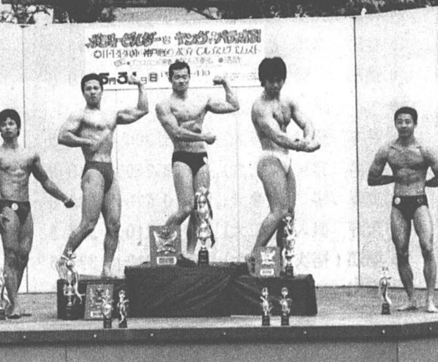 トールマン・クラス入賞者。左から4位・山田義徳、2位・神野清人、1位・円生田久郎、3位・清田和洲、5位・馬場淳