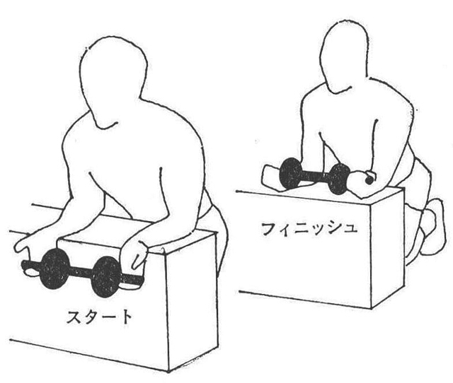 〔図9〕ベンチ・ワン・ダンベル・リスト・カール