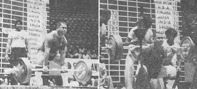 〔前田選手のスクワットとデッド・リフト〕