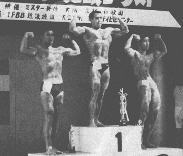ミスター和歌山。左から3位・中嶋春治、1位・中嶋重美、2位・寺本
