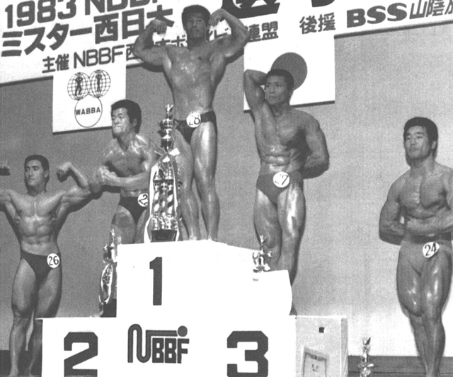 ミドル・クラス。左から5位・宗村、3位・鮫島、1位・矢萩、2位・大前、4位・山里