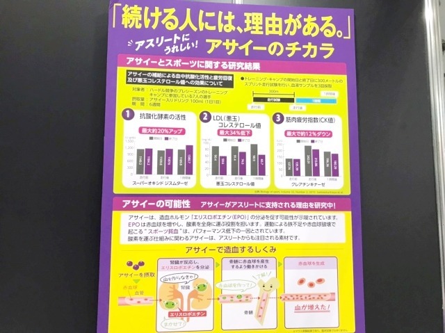 アサイーの造血作用に注目した製品。トレーニングにおいてはパンプとかしやすくなるのだろうか