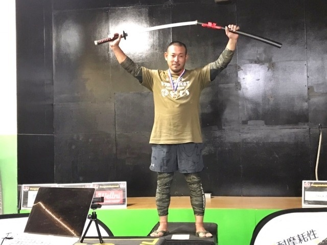 今年から設けられたマスターズ部門。「まだまだ頑張ります、よろしくお願いします」。