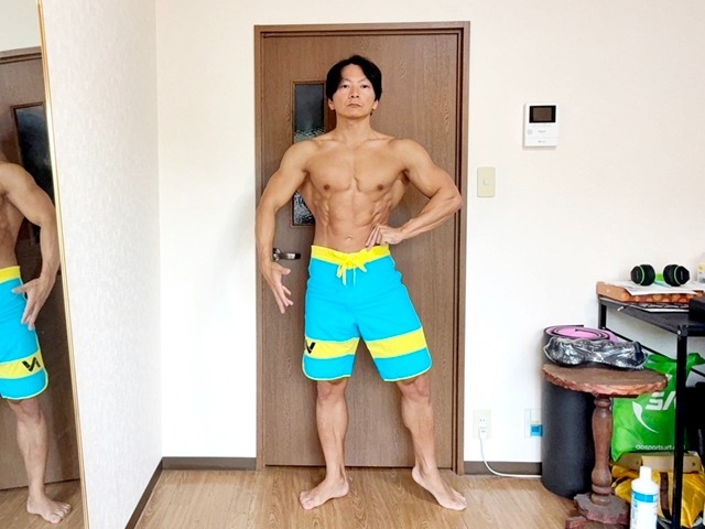 162㎝/65㎏/Lサイズの着用。