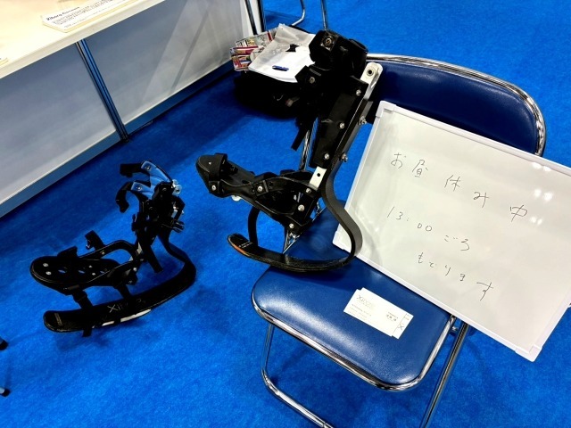 パラスポーツブース。お昼休憩中だった。